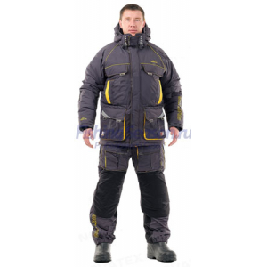 Костюм зимний Novatex Камчатка Grayling (Серо-Желтый) 52-54 рост 182-188